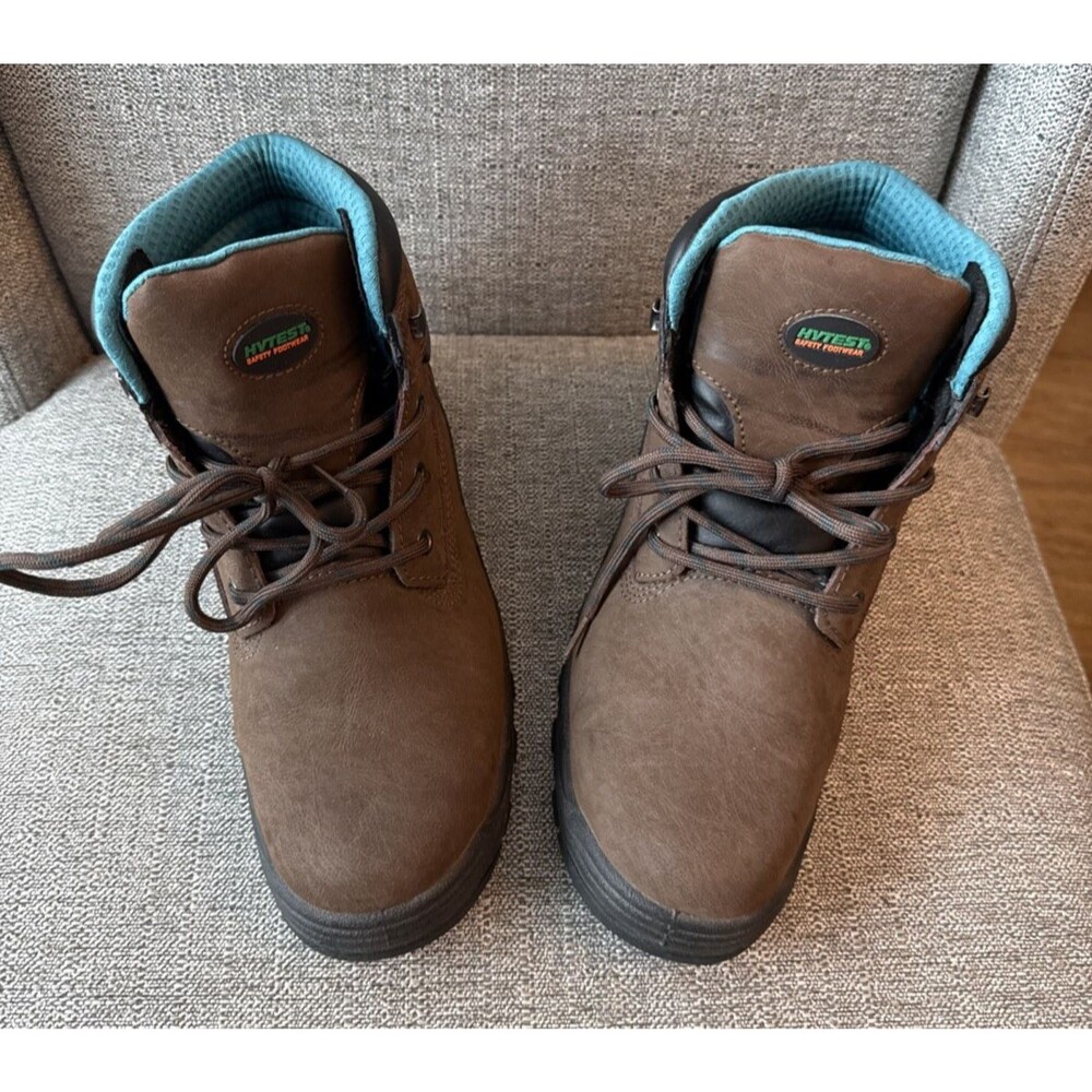 Hytest  Work Boots Steel Toe Leather Men US  Size 10 W